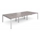 Adapt 1600mm Deep Sliding Top Triple Back to Back Bench Desk